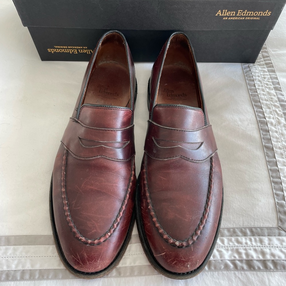 Allen Edmonds Burgundy Randolph Size 13B Loafers